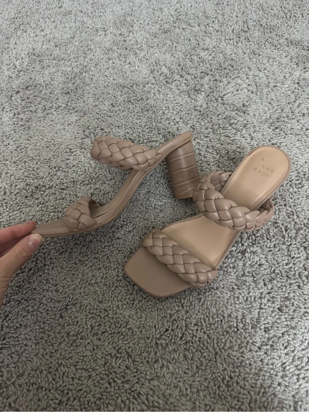 A New Day Braided Block Heel Sandals